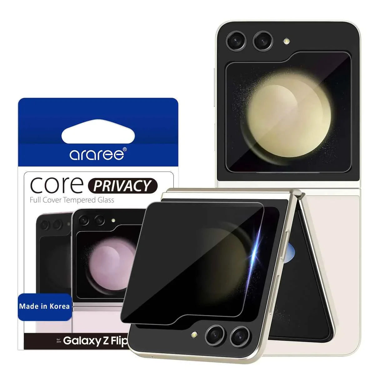 Araree Z Flip 5 Core Front Tempered Glass (1 Pcs) - Privacy Araree Z Flip 5 Core Front Tempered Glass (1 Pcs) - Privacy